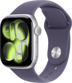 Apple Watch Series 11, 42 mm - Silver Aluminium Purple Fog Sport Band
