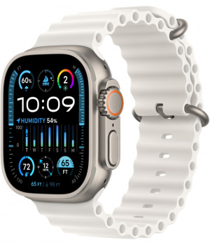 Apple Watch Ultra 2 GPS + Cellular, 49 мм, корпус из титана - белый