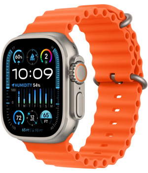 Apple Watch Ultra 2 GPS + Cellular, 49 мм, корпус из титана - оранжевый